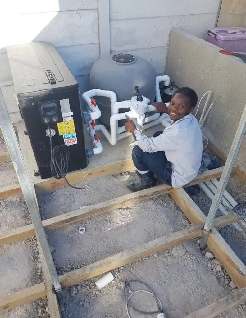Heat pump and filter install